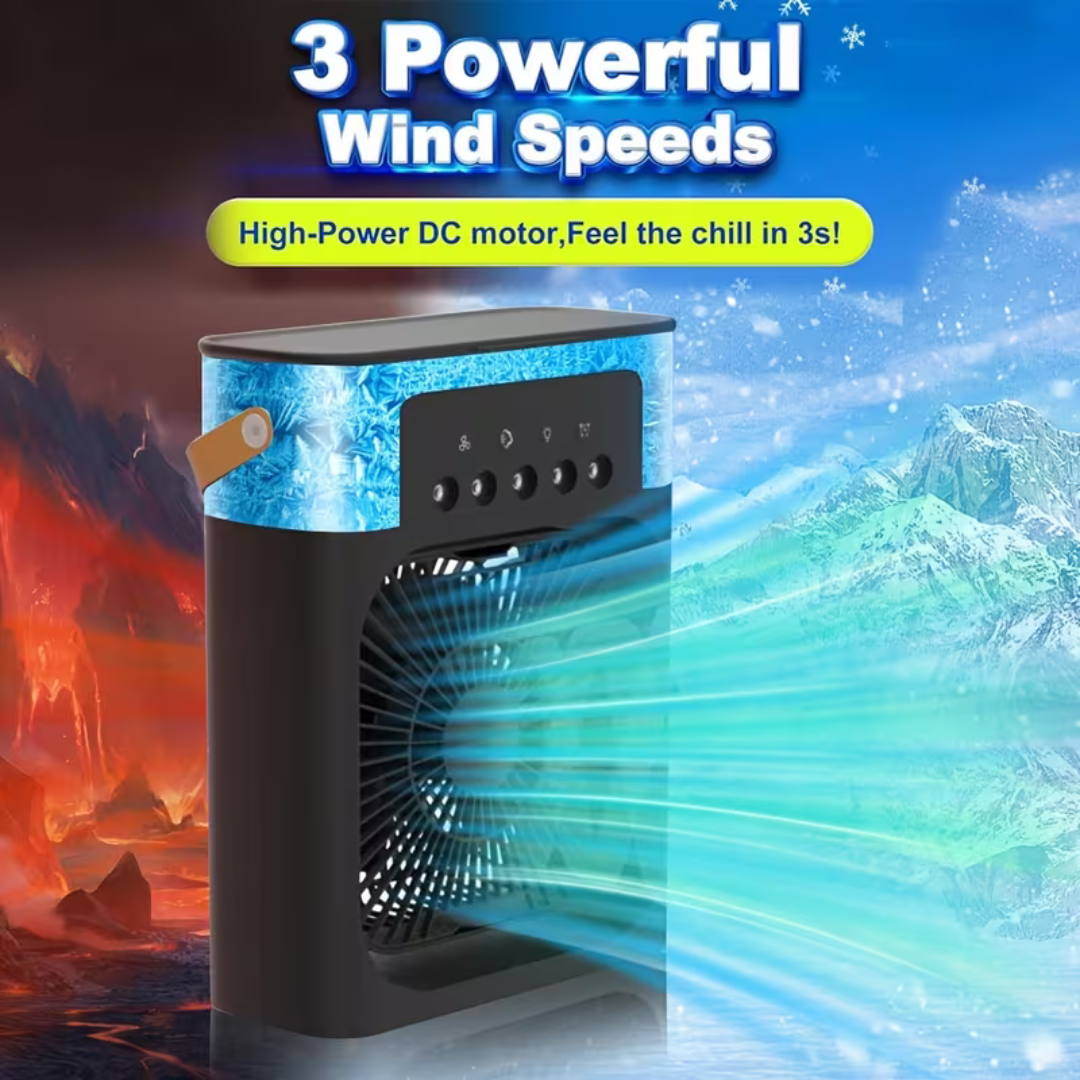 Ventilador Humidificador Portátil 3 en 1