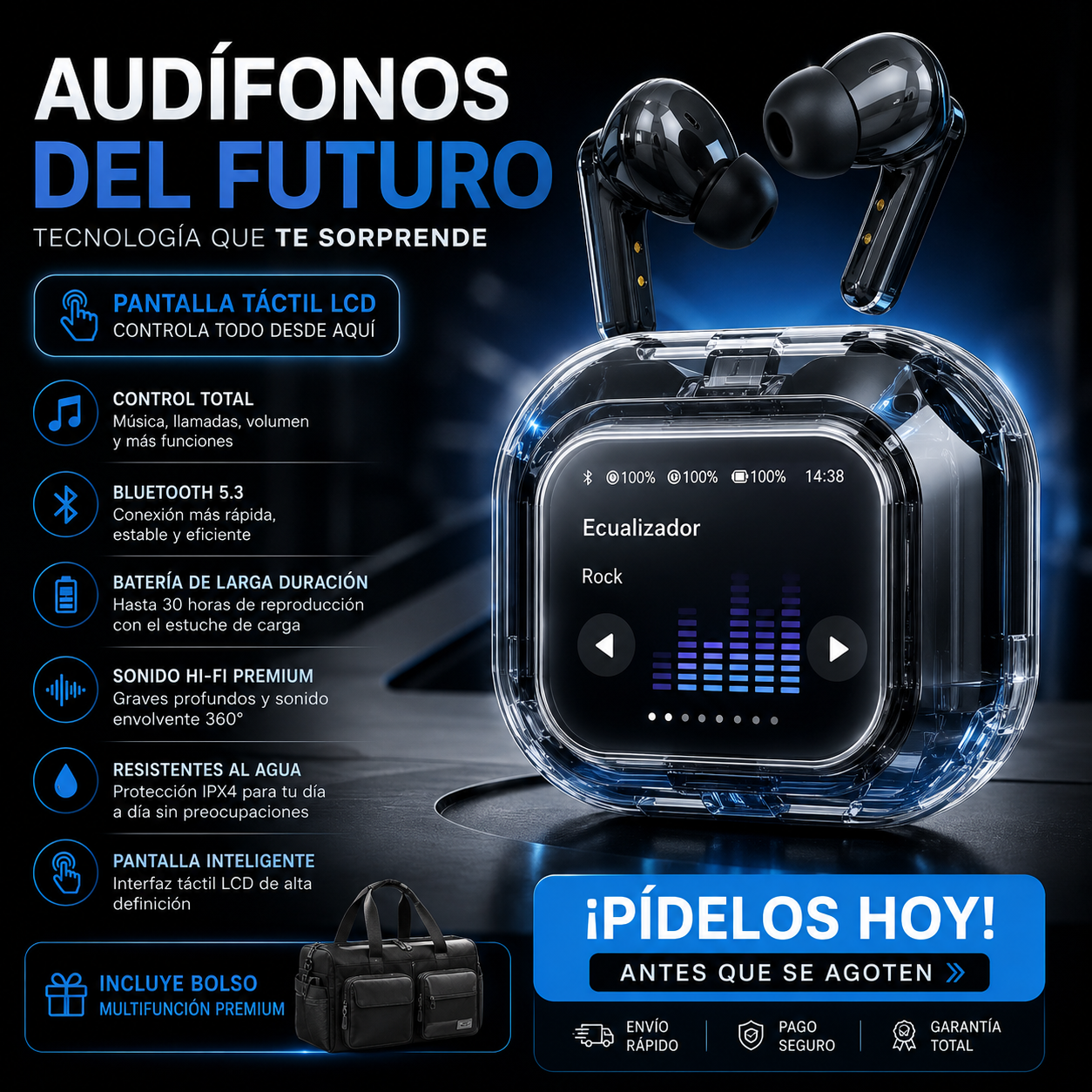 🎁 DAZH2 Pack Día del Padre: Audífono Premium + Maletín Multiuso
