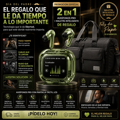 🎁 DAZH2 Pack Día del Padre: Audífono Premium + Maletín Multiuso