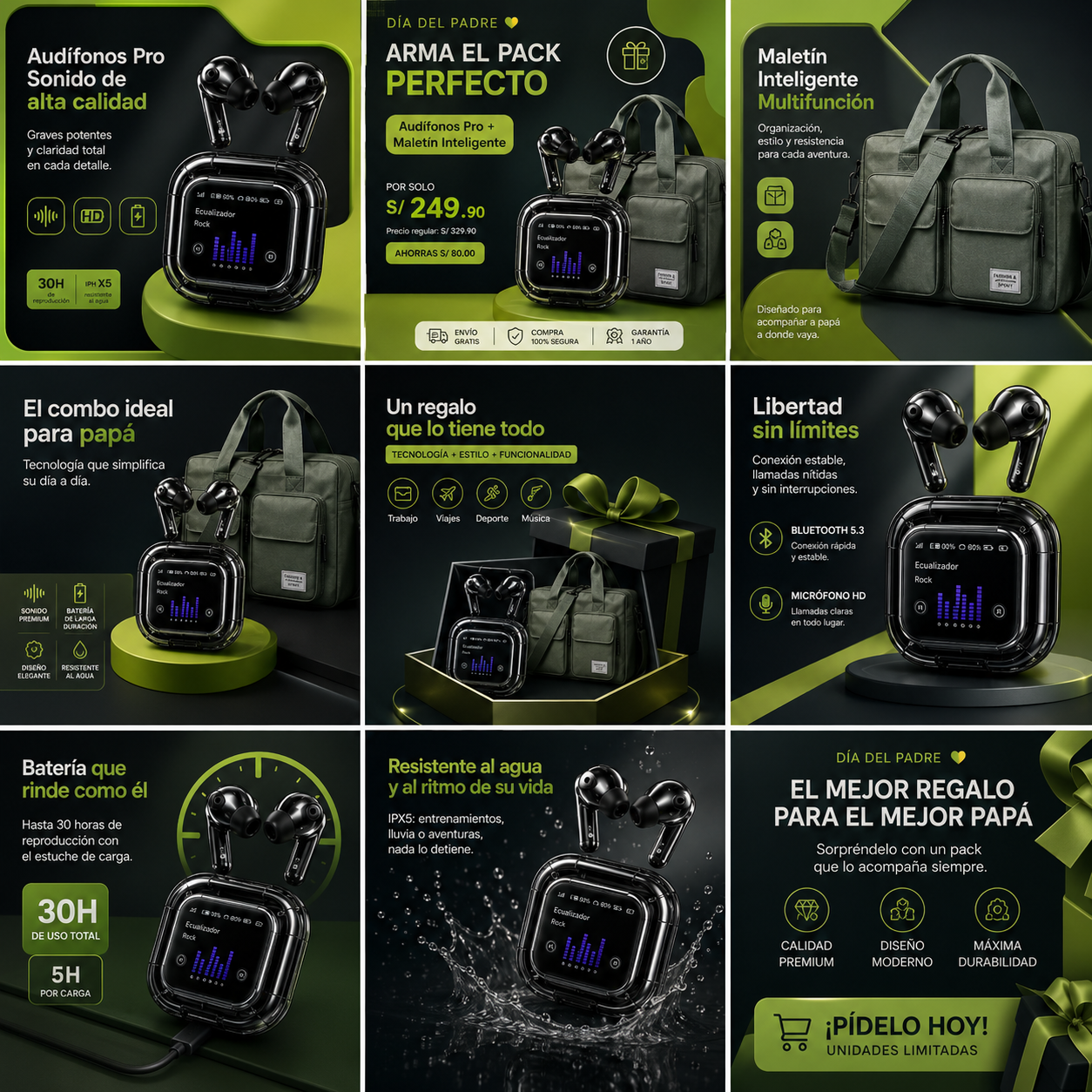 🎁 DAZH2 Pack Día del Padre: Audífono Premium + Maletín Multiuso