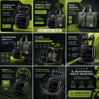 🎁 DAZH2 Pack Día del Padre: Audífono Premium + Maletín Multiuso